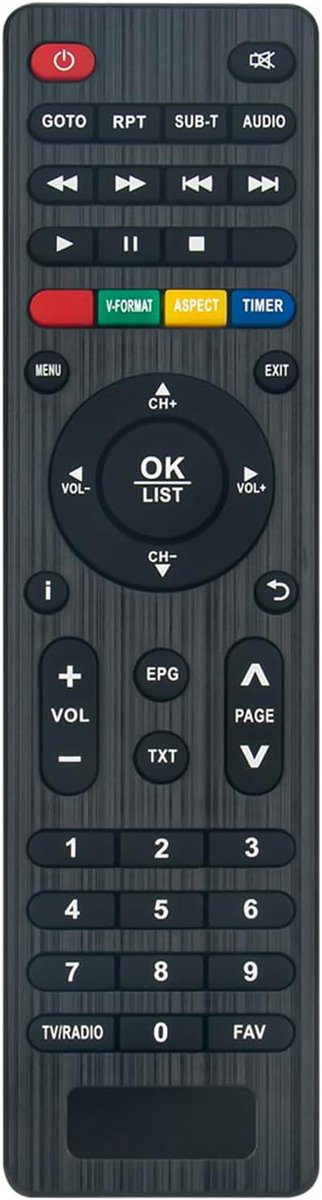 Afstandsbediening vervangend voor Xoro Receiver - eenvoudig in gebruik - geen koppeling nodig - ShopVlot