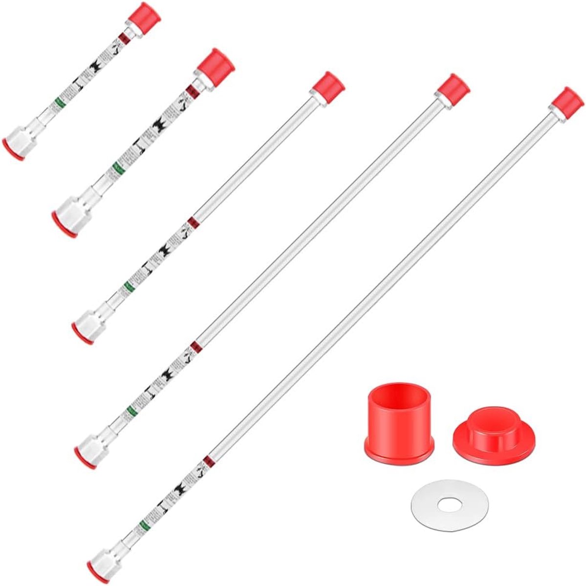 Airless verfspuitpistool verlengbuis 5-delig - aluminium legering - universele aansluiting - ideaal voor hoge muren - ShopVlot