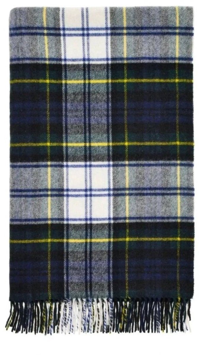 Bronte by Moon Plaid Tartan Dress Gordon - Merino Lamswol - 140x185 - Bronte by Moon Groen