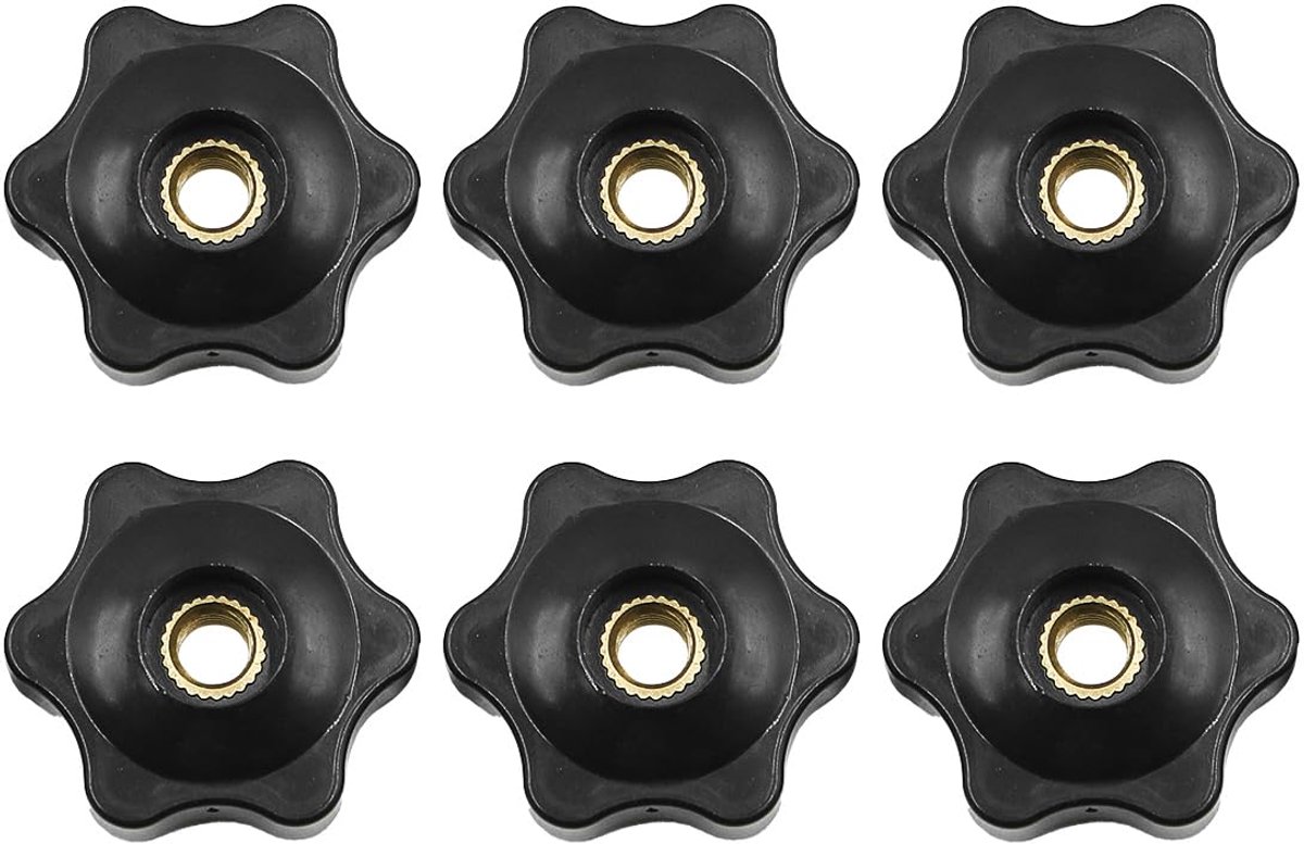 Star grip moeren M6 - kunststof en messing - roestbestendig - ideaal voor meubilair en machines - SnelShoppen