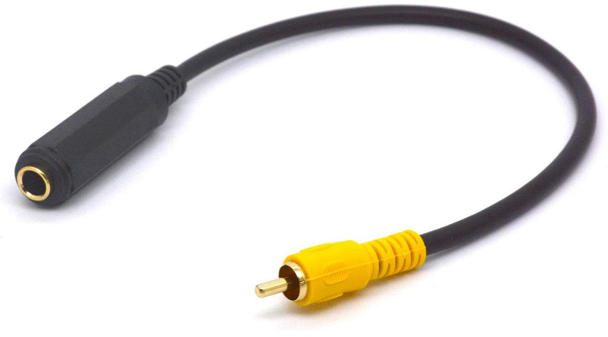 RCA Kabel 6.35mm - Gold Plated 1/4" TRS Female naar RCA Male - 30cm lengte - Flexibele audiooverdracht - ShopVlot