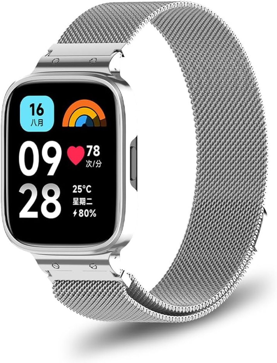 Horlogeband verstelbaar - roestvrij staal - magnetische mesh - ademend en comfortabel - ShopVlot