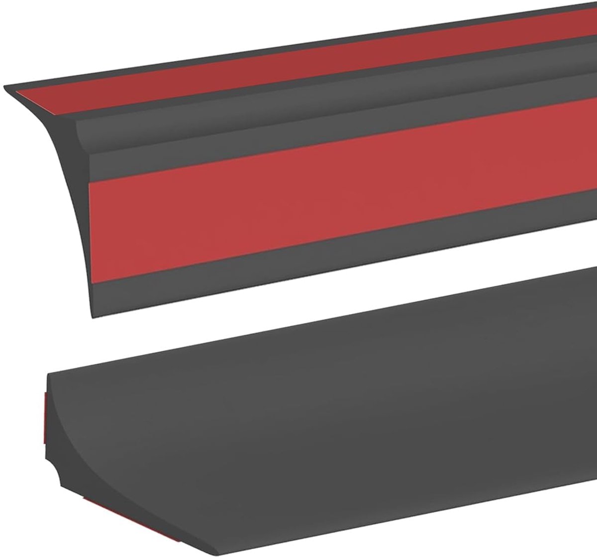 Siliconen Douche Drempel Waterafscheiding,Zelfklevend Waterruimte Badkamer Vloerafscheiding,Afdichtingstrip,Kalkwaterafhoudstrip Voor Wasbak Frameloze Douchedeur,Zwart(8M,35x15mm)