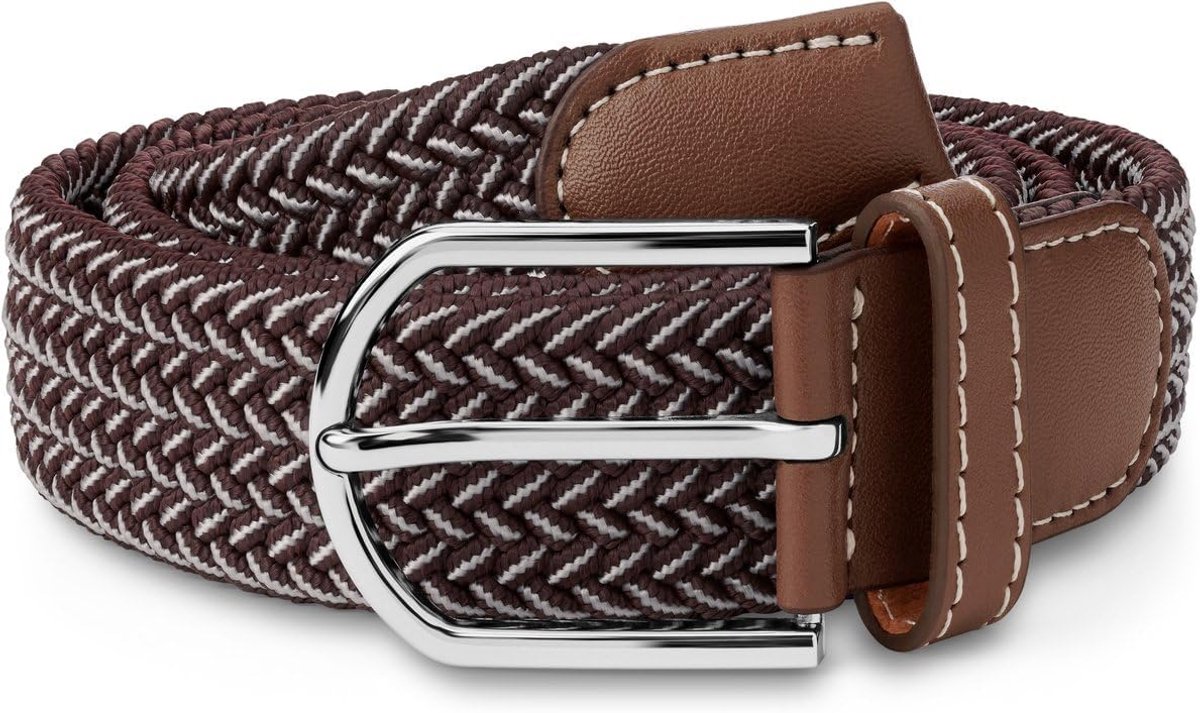 Geweven riem - Elastisch/stretch - Imitatieleer - Stijlvolle accessoire - SnelShoppen