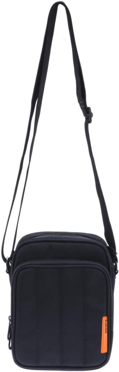 Schoudertas zwart 16 x 21.5 x 7 cm - polyester - compact design - ideaal voor dagelijks gebruik - SnelShoppen