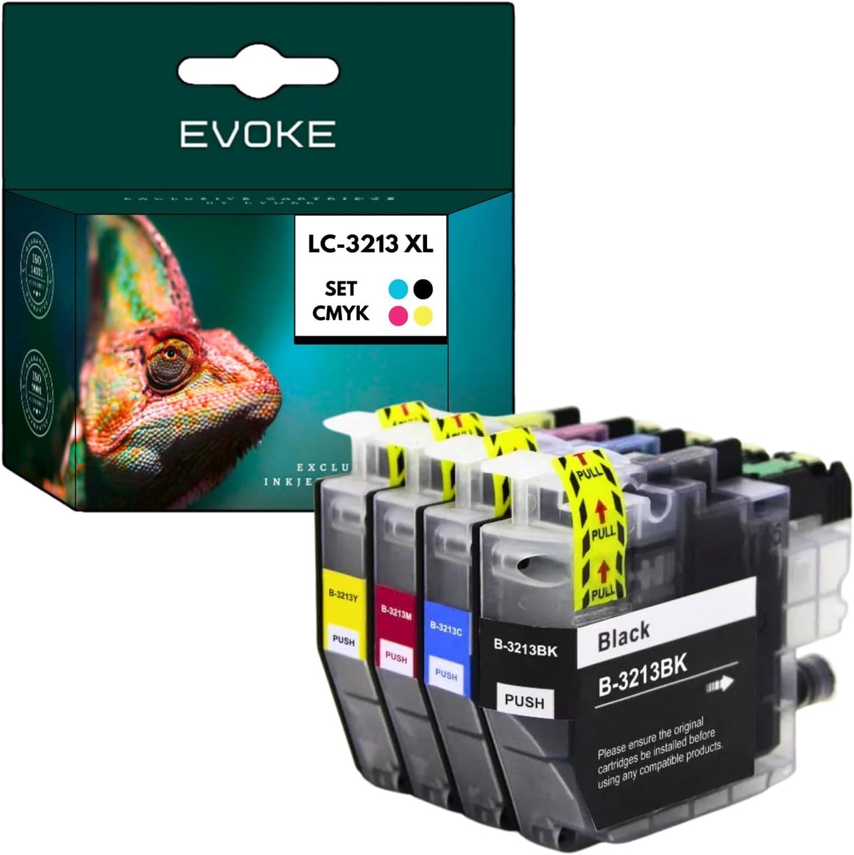 Inktset LC3213 - CMYK Kit 32 ml - 1130 pagina's - Compatibel met Brother DCP-J572DW, DCP-J774DW, DCP-J772DW - SnelShoppen