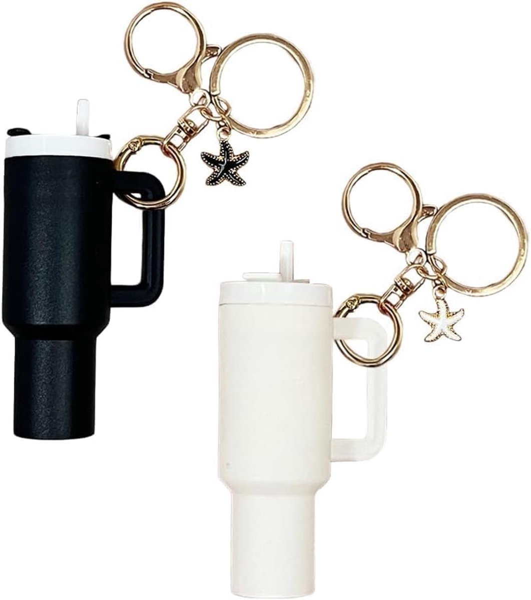 minibeker, afneembaar, miniscup, bedel sleutelhanger met zeester, mini-beker, verjaardagscadeau voor liefhebbers van de mini-beker