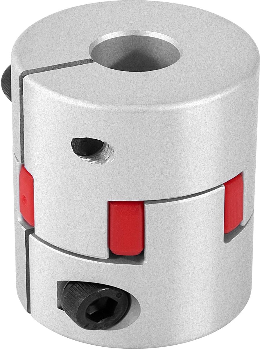 koppeling in pruimenvorm, 14 mm tot 19 mm, koppelingsas van aluminiumlegering, aansluiting voor 3D-printer en stappenmotor, D40 x L42