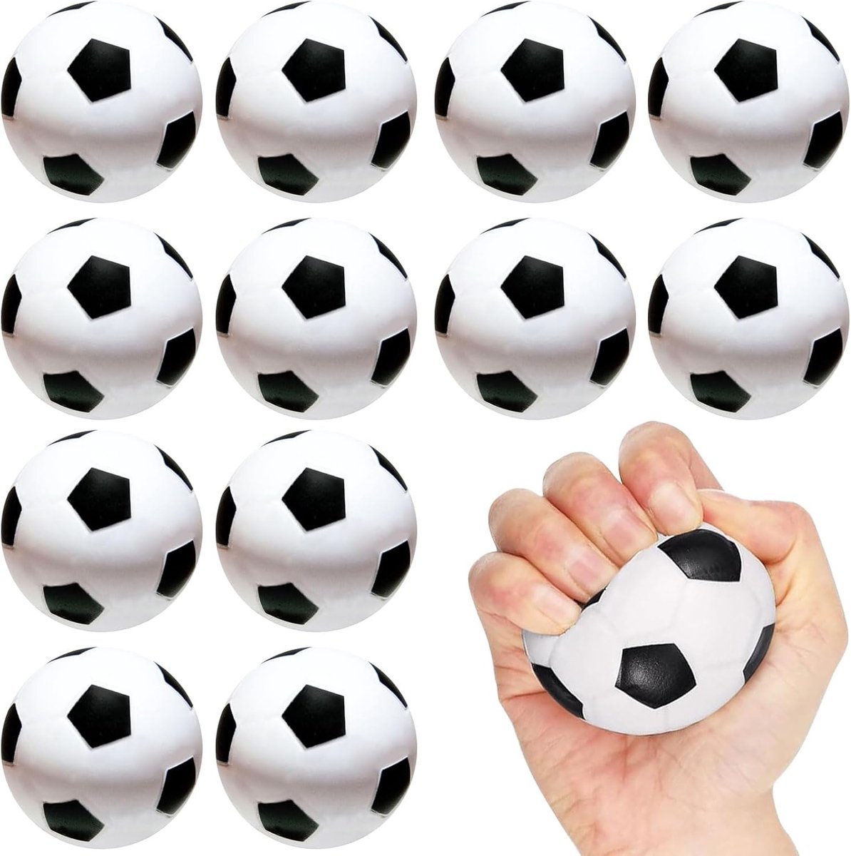 12 stuks schuimrubberen ballen, mini-sportballen, kinderspeelgoed, schuimrubberen sportballen, schuimrubberen voetbal, zacht en comfortabel verlicht angst, anti-angst speelgoed verlichting ontspanning