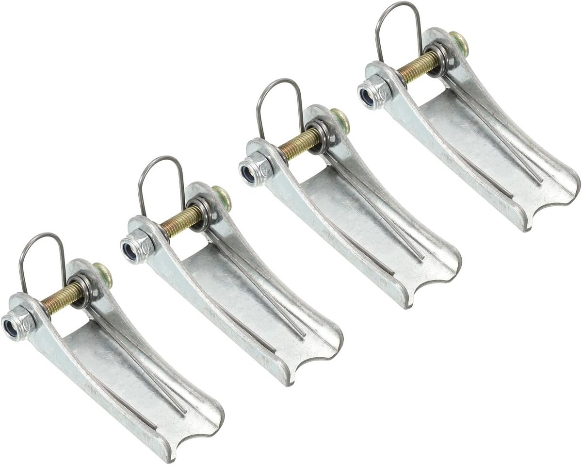 2 Inch Vervanging Haken Klink, 4 Pack Metalen Trekhaak Ontvanger Hitch voor Clevis Haak Trailer, Zilver