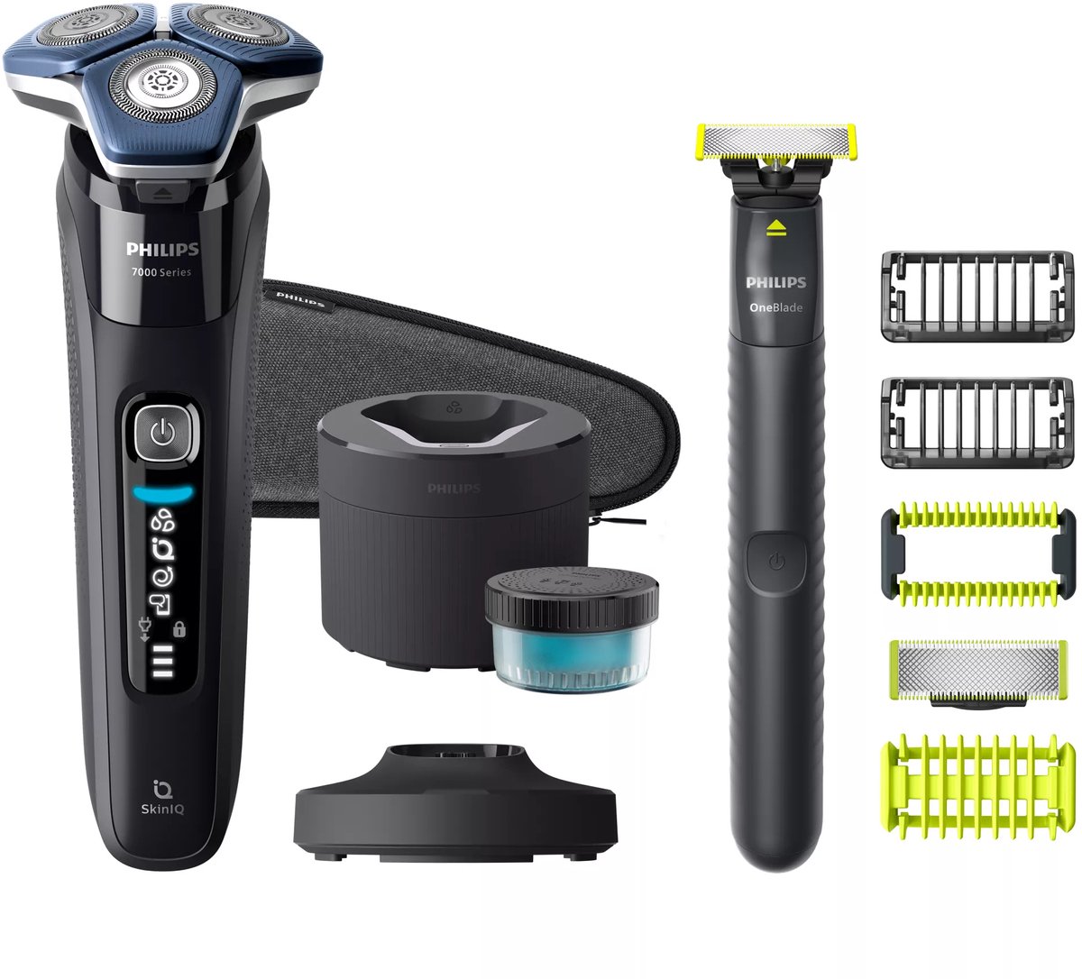 Bol.com Philips Series 7000 S7886/78 – Elektrisch Scheerapparaat voor Mannen – Nat & Droog – 360° Flexibel Scheerhoofd – SkinIQ ... aanbieding