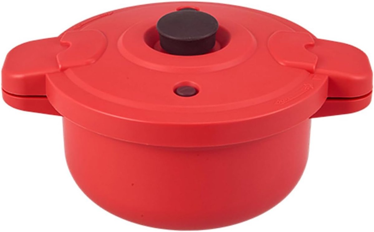 Mikrowelle 2,3L Silikon – Dampfgarer für Reis, Gemüse, Pasta – 27,5 x 14 cm BPA-vrij, vaatwasmachinebestendig