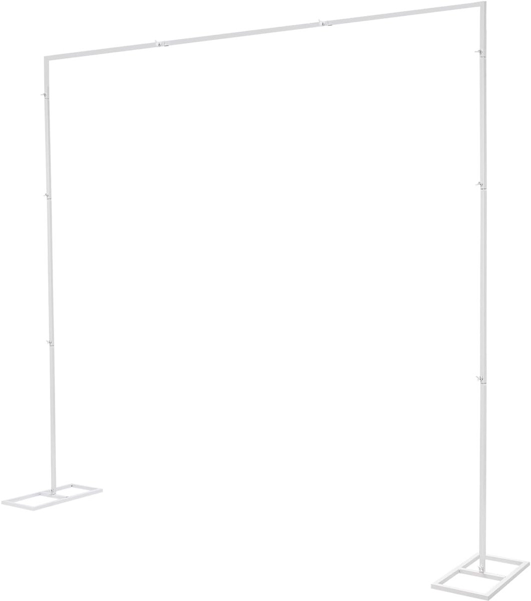 Vloerstaande huwelijksachtergrond Huwelijksboogstaander Geschikt voor fotostudio-achtergronden Bruiloften Jubilea en andere gelegenheden (Wit)