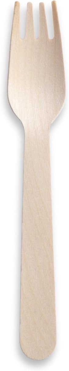 Vorken - 100-pack 160 mm wegwerp milieuvriendelijke houten vorken - voor salades, pasta, barbecue, picknicks en afhaalmaaltijden