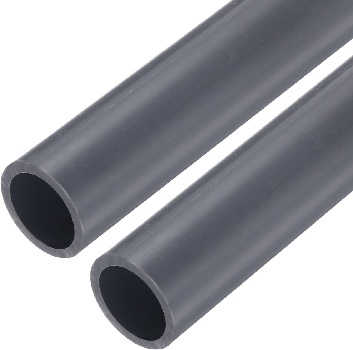 2 stuks PVC buis, diameter 17.6mm lengte 0.23m rond kunststofbuis voor tuin, aquarium, waterleiding, kabelkanaal, ventilatie (Lichtgrijs)