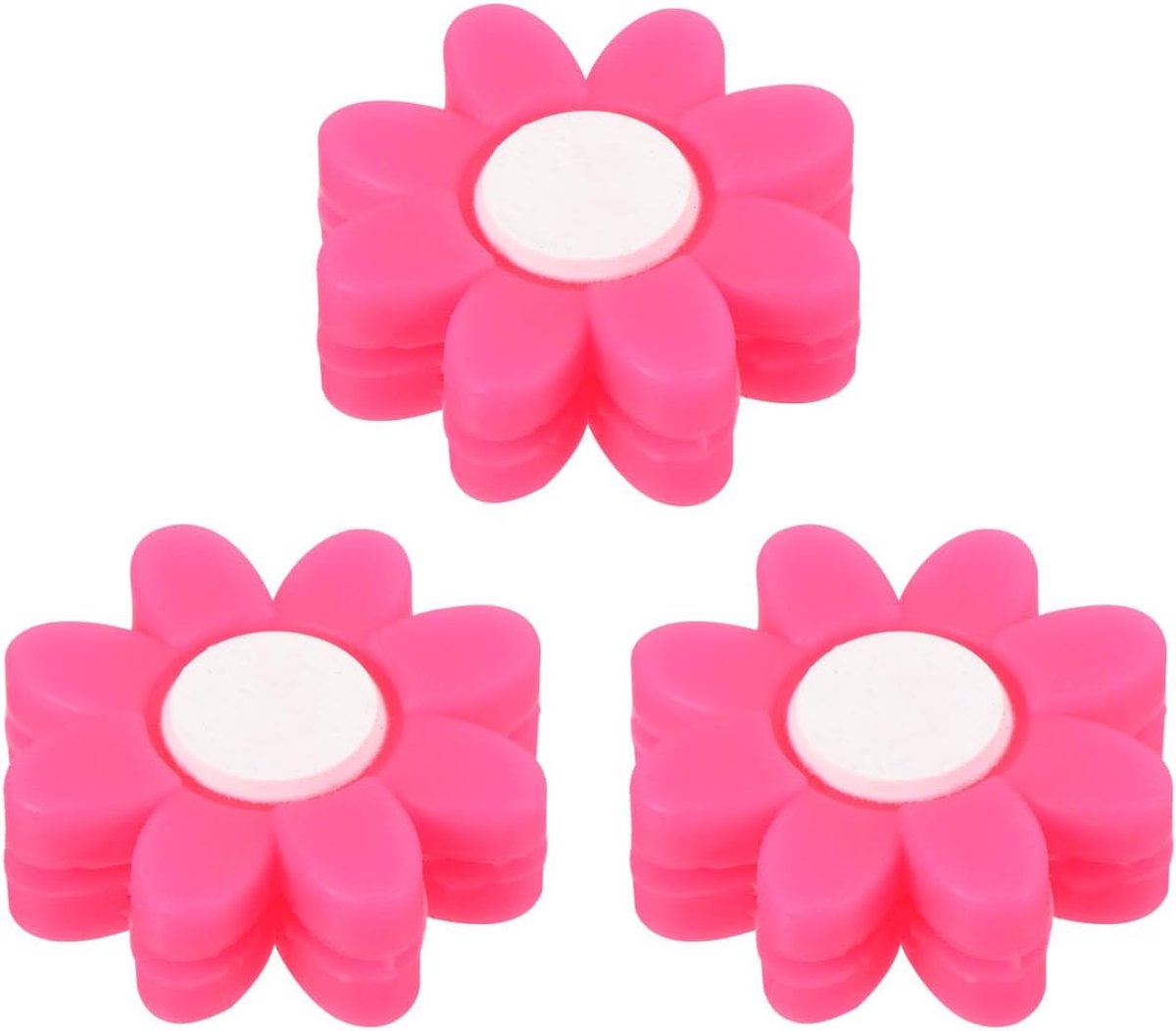 Tennisracketdempers, 3 stuks zachte siliconen tennisracket trillingsdempers voor tenniscadeau, roze