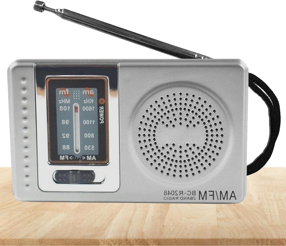 Draagbare Radio - Zakradio AM FM - Muziek Luisteren - Telescopische Antenne - 9.6x6x2.5 cm - Zwart