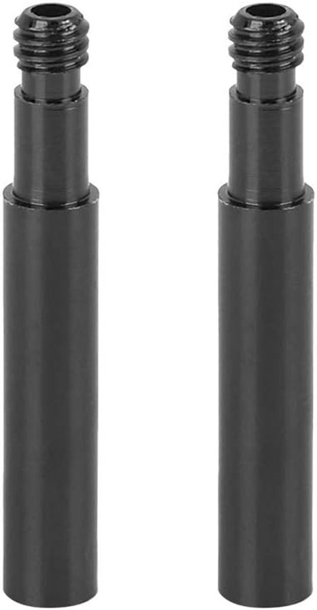 AUTOHAUX 2 stuks 40 mm aluminium legering fiets Frans type ventiel extender uitbreiding zwart