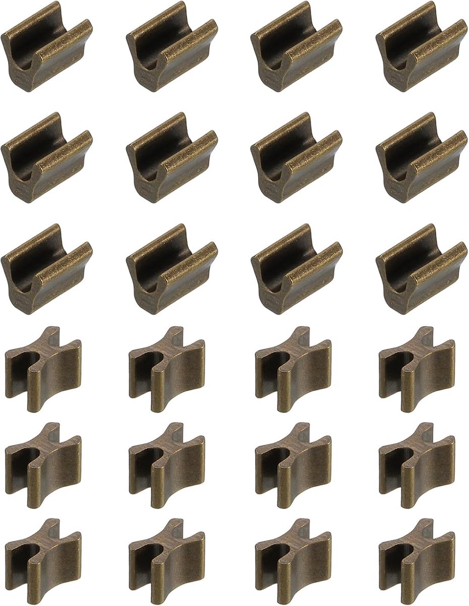 12 clips voor ritssluitingen, koper voor gesloten ritstrekkers #5 voor reparatie en vervanging van tassen, mantels, jassen, ritssluitingen, brons