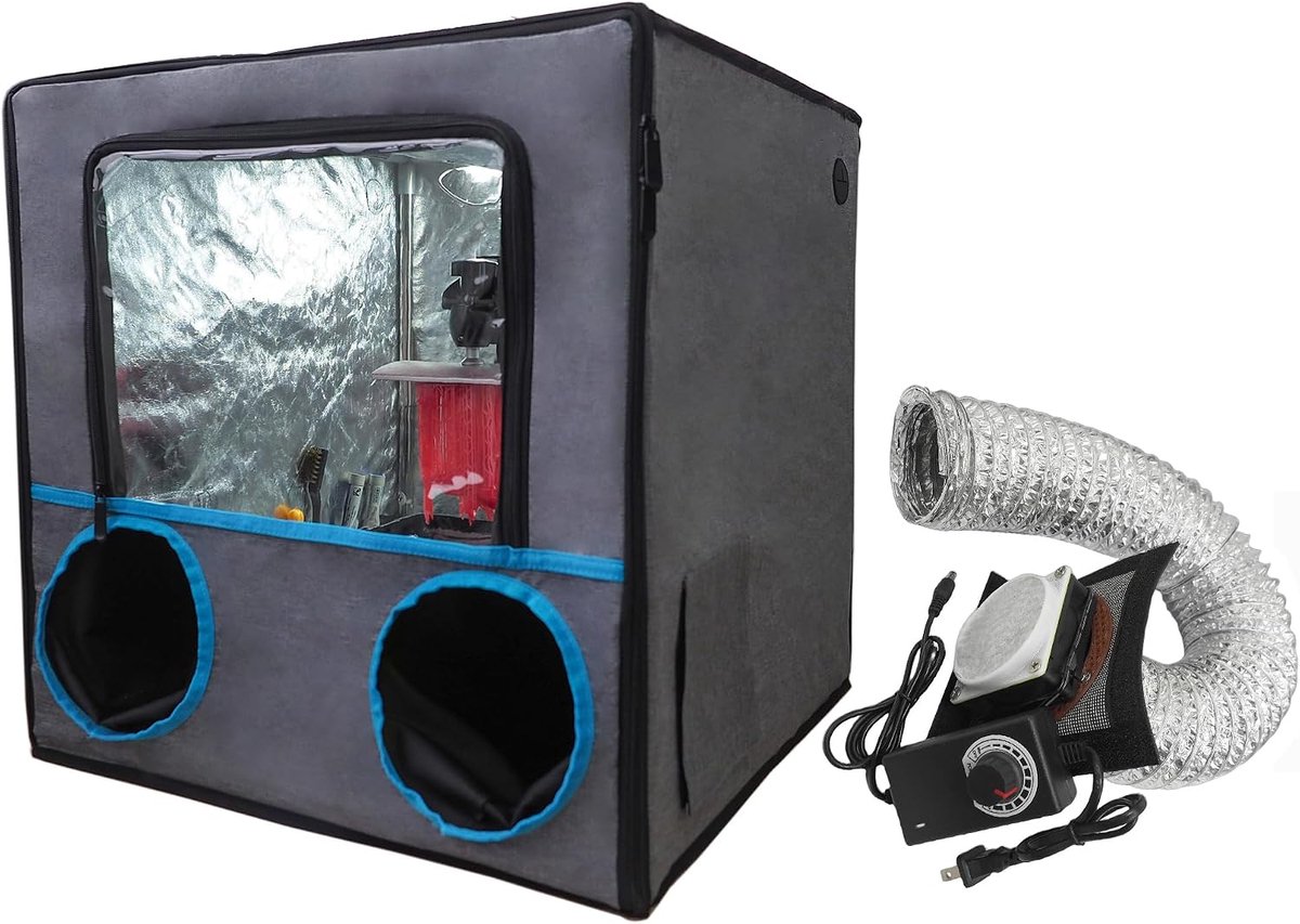 3D-spuitcabine voor behuizing met uitlaatgasventilator-filtersysteem met instelbare snelheidscontrole voeding voor hars 3D-printer-schilderpolijstmiddel
