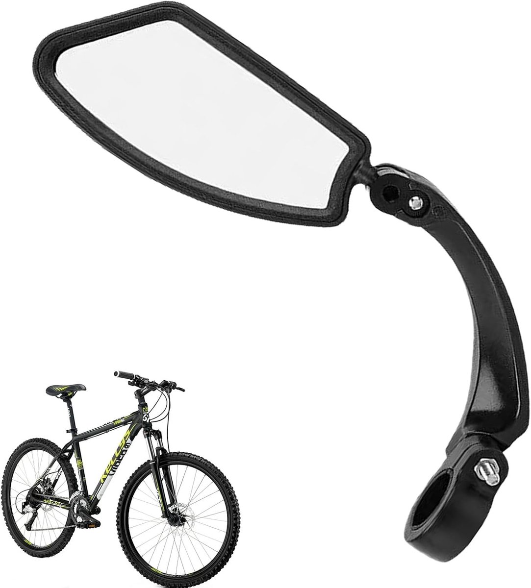 Fiets spiegel met brede kijkhoek HD - Convex achteruitkijkspiegel - 360° draaibaar en opvouwbaar - SnelShoppen