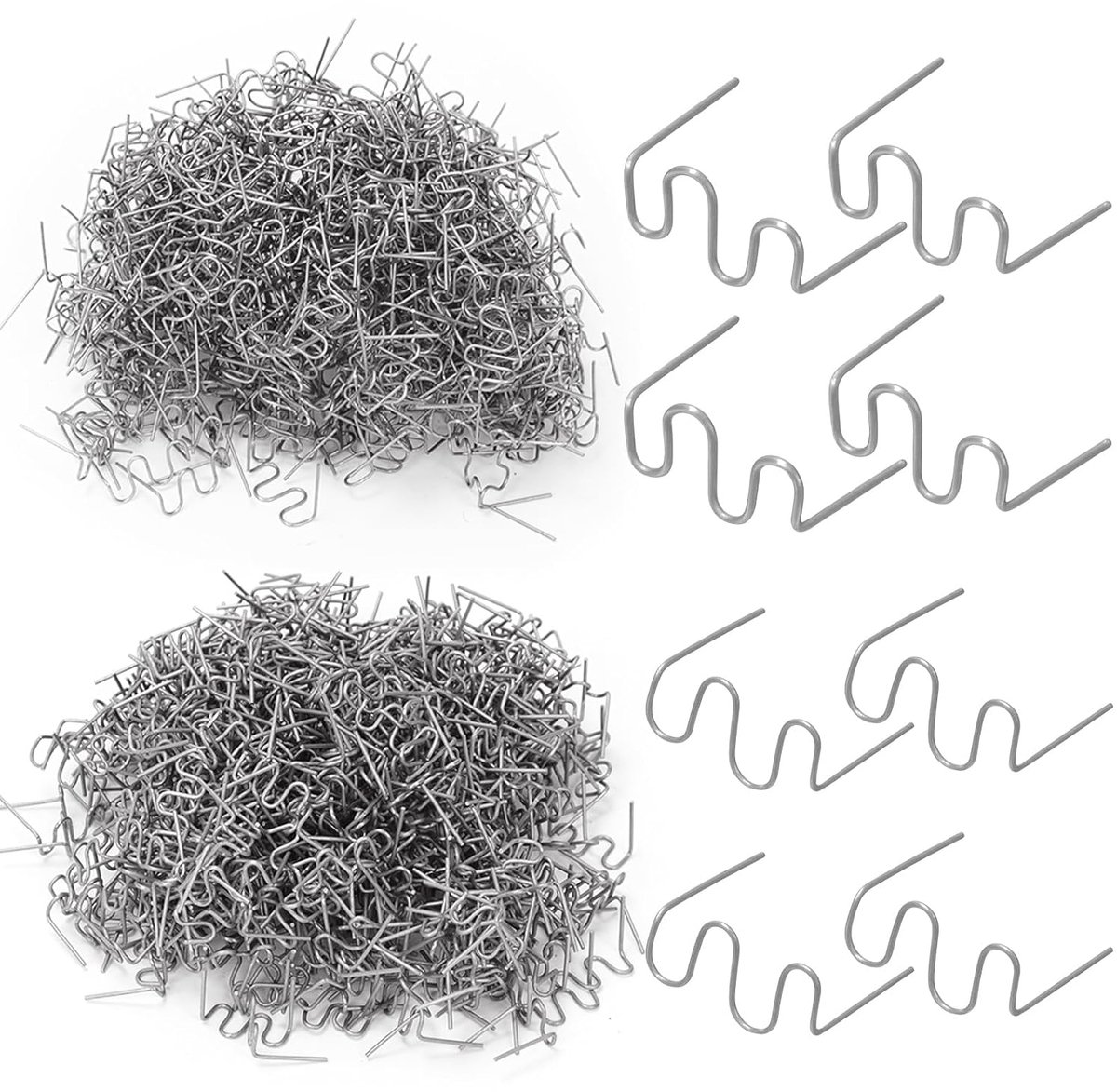 Lasstendels kit 1000Pcs - 0.8mm/0.6mm plastic - roestvrijstalen golf - ideaal voor auto reparatie - SnelShoppen