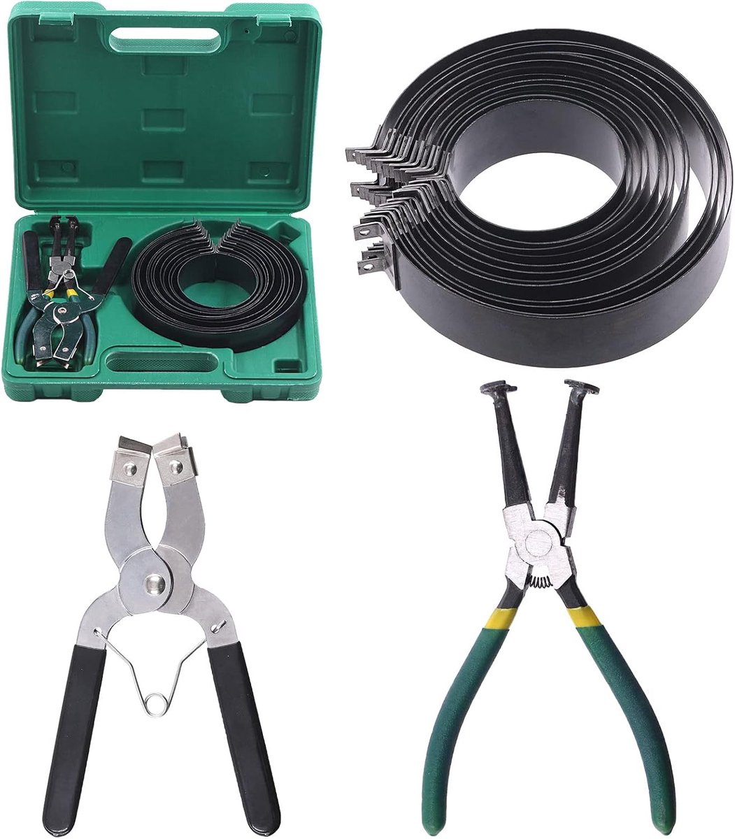 Piston ring compressor set 17-delig - verstelbare installatie-tang - met opbergdoos - ideaal voor motorreparatie - SnelShoppen