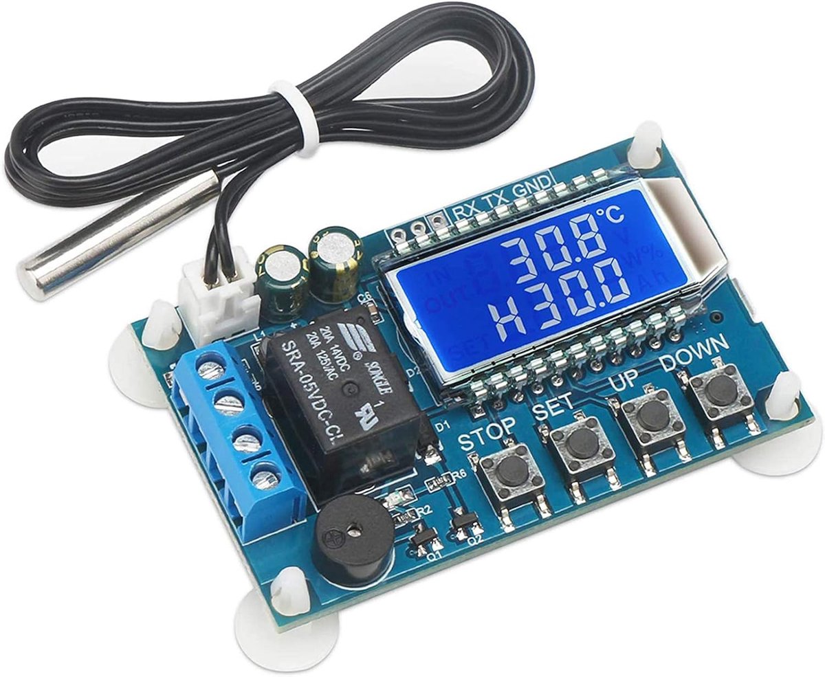 Digitale Temperatuurcontroller 6-30V - Waterdichte Sensor - Temperatuurmeetbereik - SnelShoppen