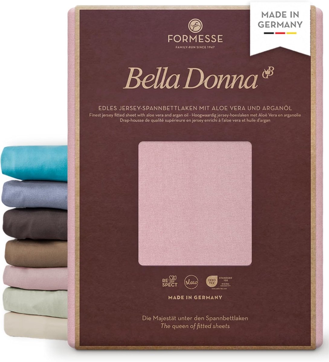 Fitted sheet Bella Donna - single jersey - uni design - geschikt voor waterbedden - SnelShoppen