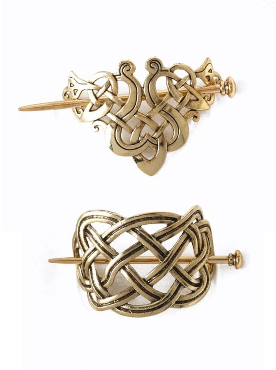 Haarspeld Keltische Knopen - Gouden Clips voor Lang Haar - Stijlvolle Haaraccessoires voor Vrouwen en Meisjes - SnelShoppen