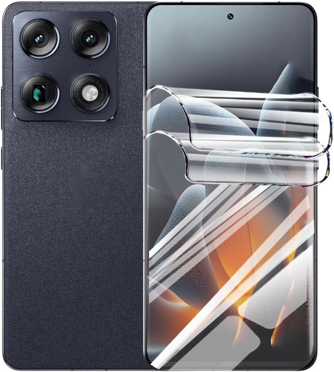 [2 stuks] Hydrogelfilm voor Motorola Moto Signature HD, displaybeschermfolie van zacht TPU, transparant, geen gehard glas, 17,2 cm (6,8 inch)