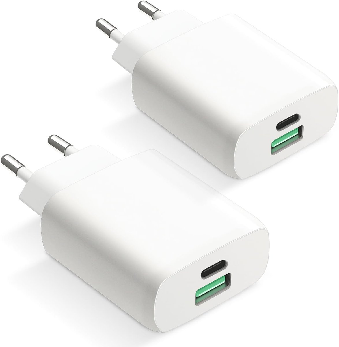 C Charger 30W, 2-Poorts GaN PD Snellade | Compatibel met iPhone 17, 17 Pro Max, Air, 16, 15, 14, 13, 12, Pad, Galaxy S26, S25 Ultra