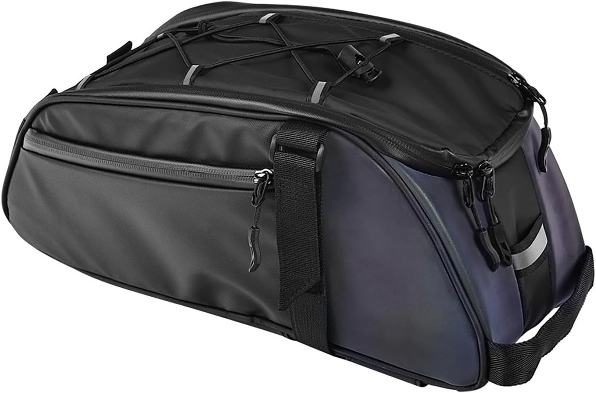 Fiets Opbergtas - Zadeltas Bagagedrager - Fietsen Organiseren - Waterdicht Oxford Doek - 35x125x14cm - Zwart