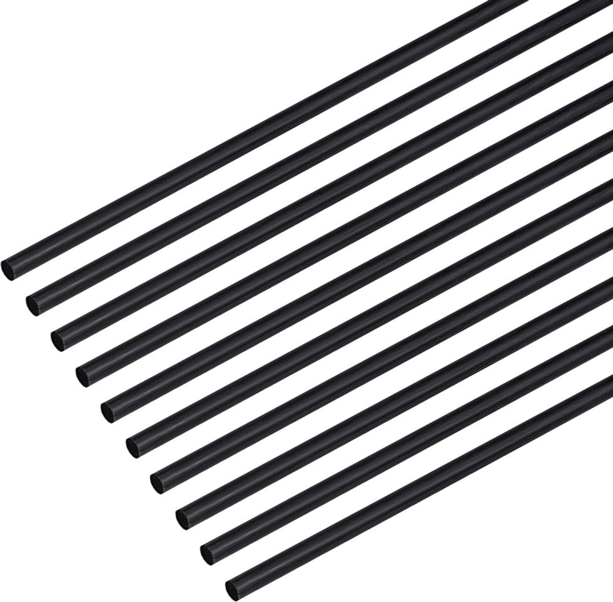 Koolstofvezelstaven, 20 cm lengte, massieve ronde staven, zeer sterke koolstofvezelstaven, voor de reparatie van RC drones, quadcopter, armen, doe-het-zelf, drakenbouw en