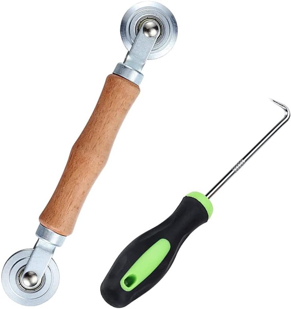 Intrekroller met houten handvat haak gereedschapsleidingen intrekroller raam spline roller accessoires voor vliegenhor muggenhor raam deurafdichting