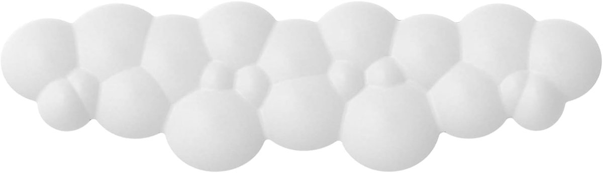 Ergonomische polssteun, voor toetsenborden met 100/87/68 toetsen, PU-materiaal, antislip rubber onderkant, geheugenschuim, pijnverlichting, voor computer/laptop, ca. 39 x 11 x 3 cm (wit)