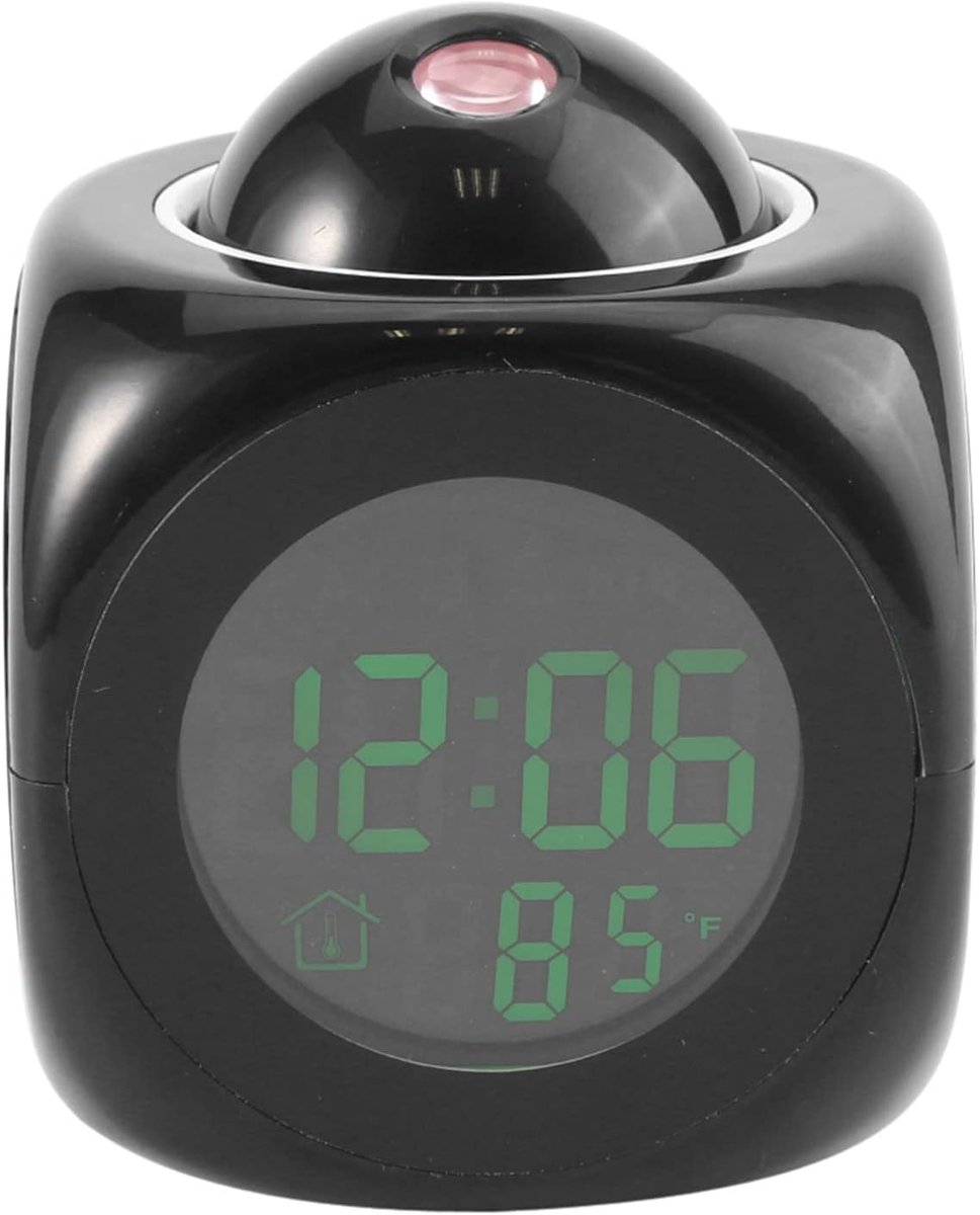 Multifunctionele Digitale Temperatuurweergave Spraakgestuurde Projectieklok Digitale LED-wekker met USB-oplaadpoort Snooze-functie