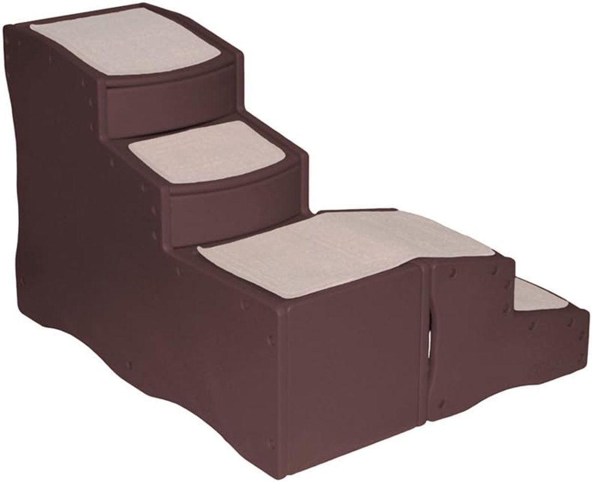 Gear Easy Step Bed Trap voor katten/honden, past zich aan beide zijden van het bed aan, afneembare wasbare tapijttreden, opbergvak, voor huisdieren tot 34 kg