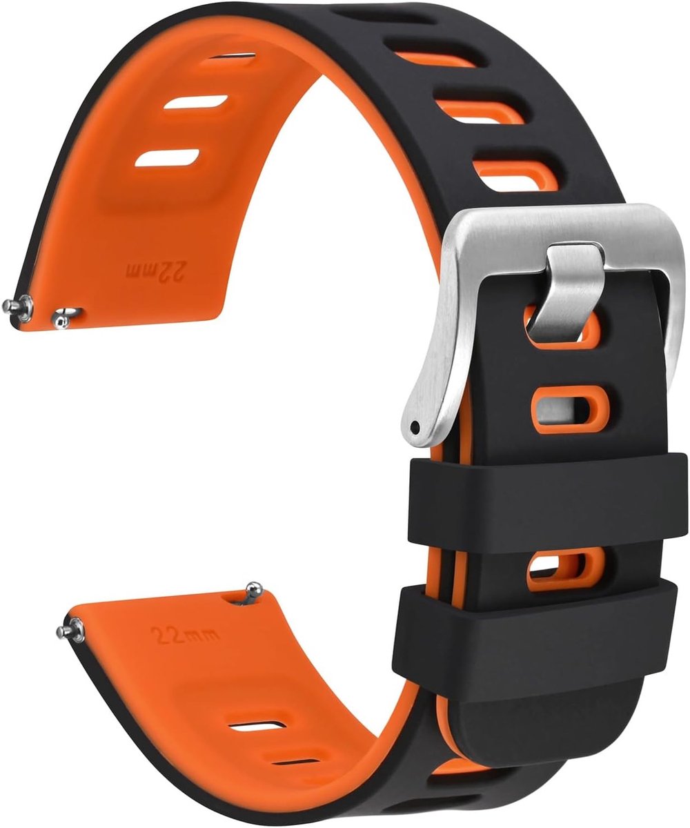 Horlogeband 18mm/20mm - Silicone rubber - Snelle release - Geschikt voor mannen en vrouwen - SnelShoppen