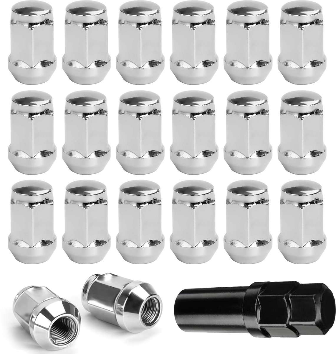 Wielmoeren M12 X 1.5 - 20 Pack Grote Acorn Zittingen - Gesloten Conische Tape - SnelShoppen