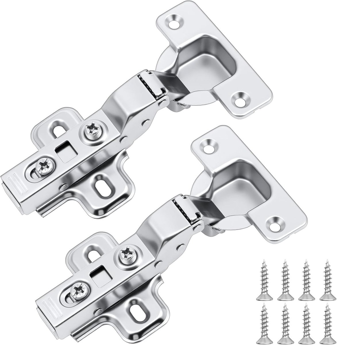 Deurhengsels pack van 2 - Half cover - Schokabsorberend - Voor keukenkasten - SnelShoppen
