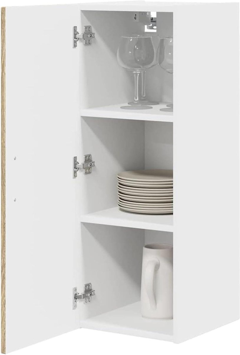Keukenkast - Wandkast Hoge Kast - Keuken Opbergen - Compact Ontwerp - 30x31x80 cm - Sonoma-eiken