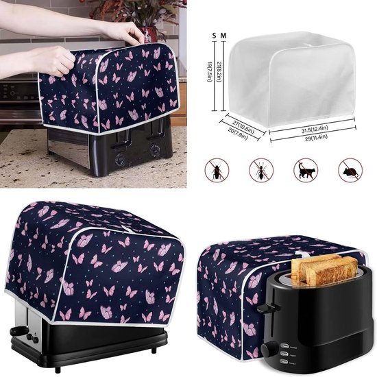 Keukenmachinehoezen Set - Blender en Broodrooster Cover - Keuken Decoratie - Spatwaterdicht Stof - M — afbeelding 3