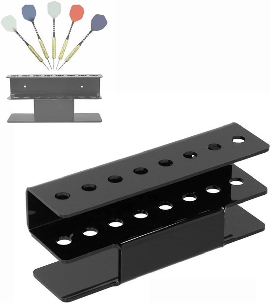 Dartdisplay houder voor darts - Displayhouder voor darts en fitnessruimte training - Zwart