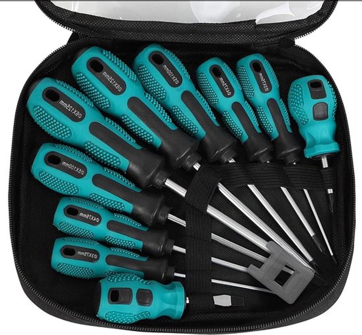 Magnetische schroevendraaierset - 10 delig - Chroom-vanadium - Antislipgreep - Voor huisverbetering