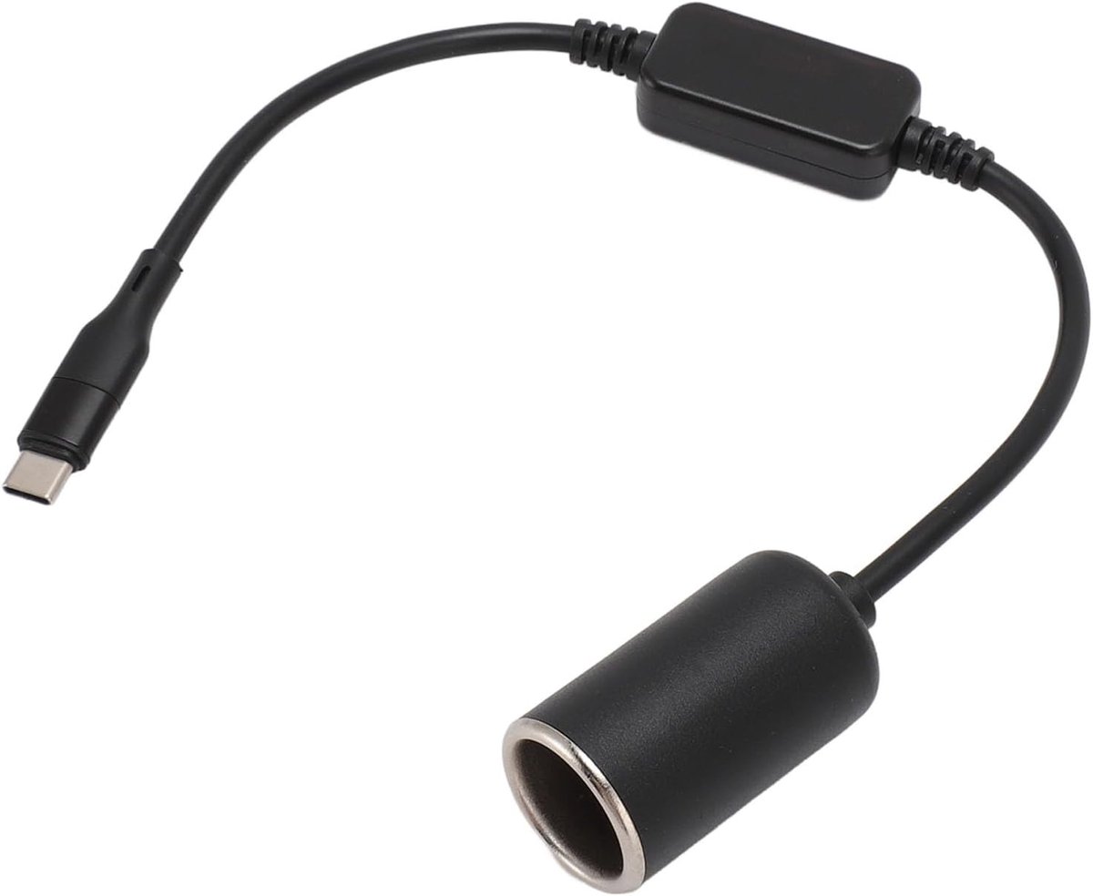 USB C naar sigarettenaansteker adapter - 12V USB Type C stekker - 1.5A output - ideaal voor dashcam en GPS - ShopVlot