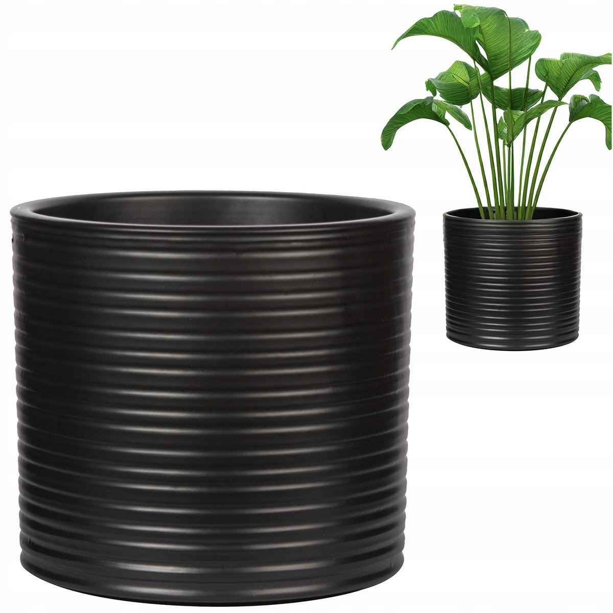 Zwarte Keramische Pot 17cm Mat - Stijlvol voor Binnen