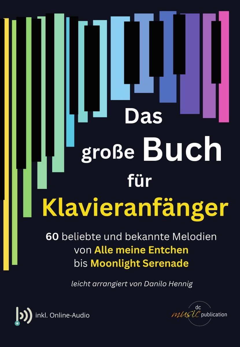 Pianoboek voor beginners - 60 populaire melodieën - inclusief audiobestanden voor download - leer piano spelen - ShopVlot