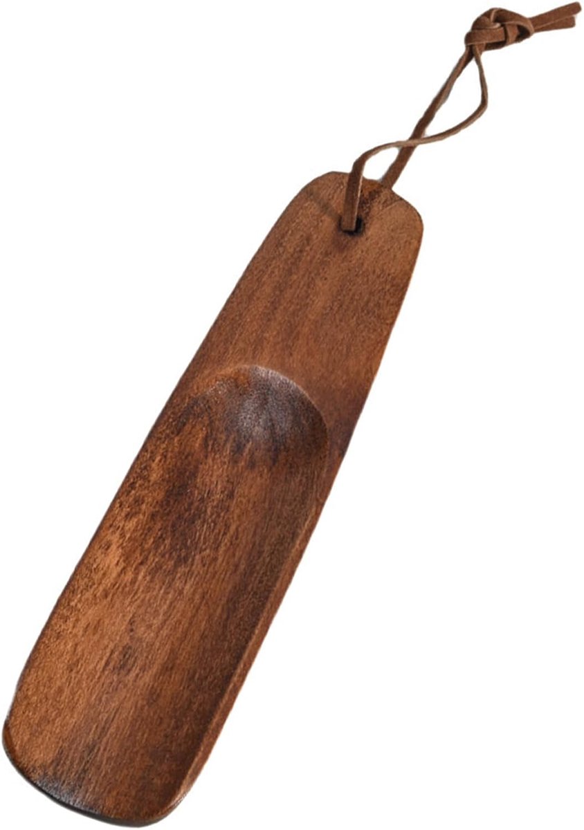Houten schoenlepel 15,5 cm - Walnoot - Comfortabele grip - Ideaal voor schoenen - ShopVlot