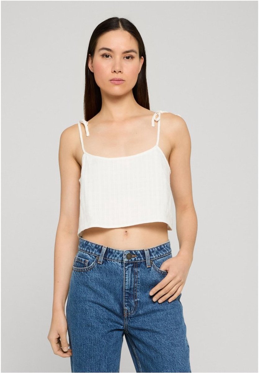 Urban Classics Light Cotton Crop top XS Wit